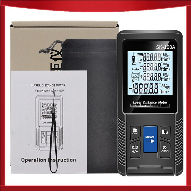 KKMOON Intelligenter digitaler Entfernungsmesser in Schwarz mit Einzel- und Dauermessmodus, einstellbarer Funktion und IP54 Wasserfestigkeit - Bild 1