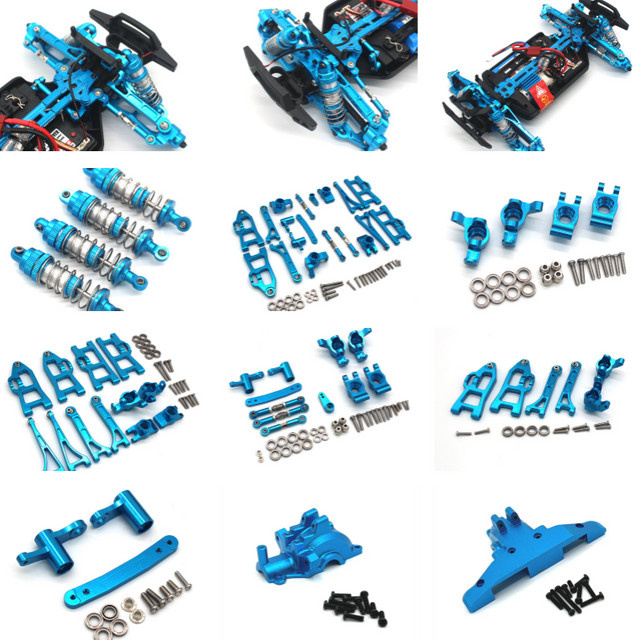 JJRC C8805 Schwingarm-Baugruppe, ferngesteuertes Auto, Metall, Blau, 1:16, Zubehör - Bild 1