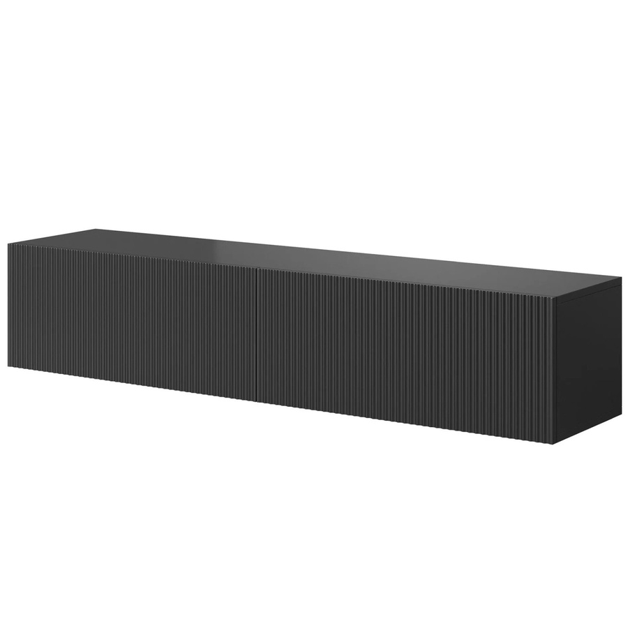 Selsey TV-Hängeboard Veldio mit Lamellenfront in Schwarz, Breite: 140 cm - Bild 2
