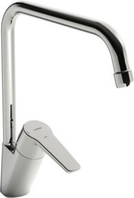 Hansa HANSAPOLO Eco Spültisch-Einhebelmischer für die Küche mit schwenkbarer Auslauf, Ausladung: 22,1 cm, Chrom - Bild 1
