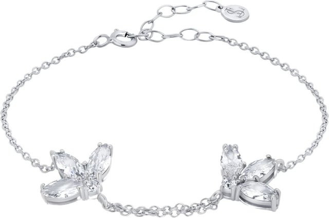 Leis Armband 925 Sterling Silber, Blume, Zirkonia weiß, Unisex - Bild 1