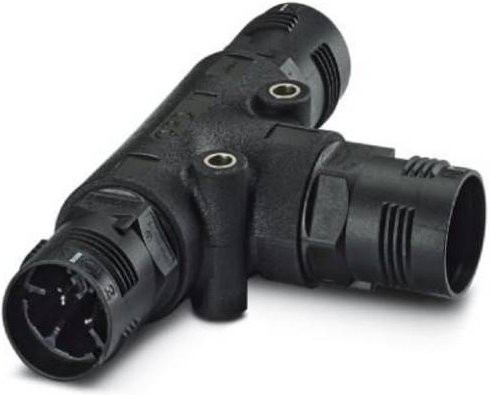 Phoenix Contact T-Verteiler 1417490 mit Schraubverriegelung, 5-polig, Schwarz - Bild 1