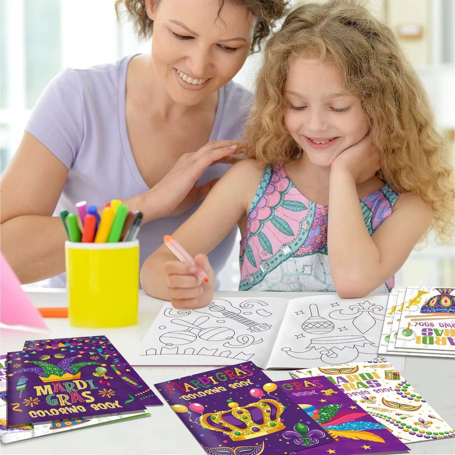 DIY Malbuch Set mit Karneval Graffiti Motiven für Kinder in Mehrfarbig - Bild 5