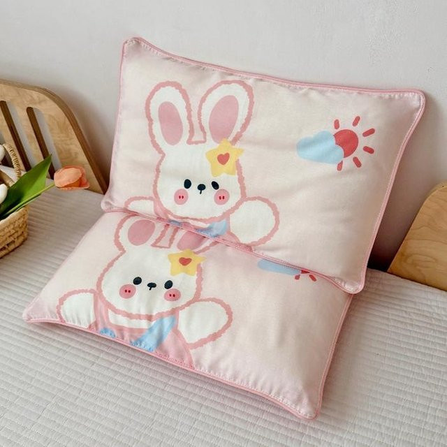 JMG Clothing Kissenbezug aus 100% Baumwoll-Musselin mit Cartoon-Keks-Motiv in Pink, B/H: 30 x 50 cm - Bild 1