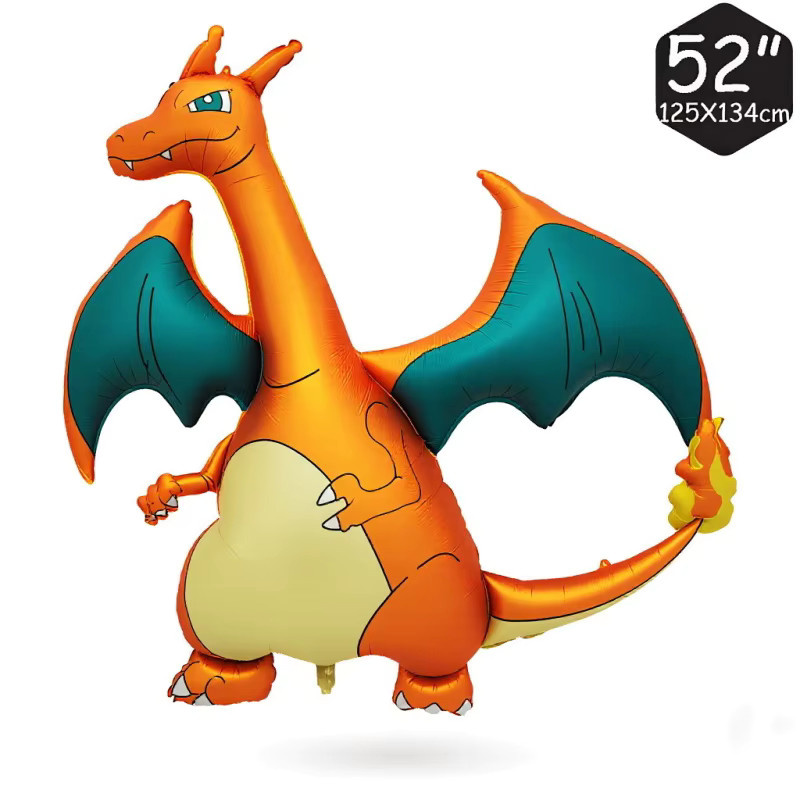 Potdemiel Pokemon Ballon, 3D Feuer speiender Drache Pikachu Folienballon - Bild 2