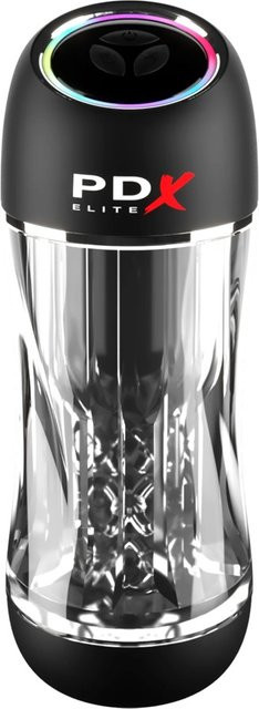 PDX ELITE ViewTube Pro Masturbator mit Vibration und Saugfunktion in Transparent und Schwarz - Bild 1