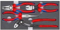 Knipex Zangen-Set Basic 4-teilig in roter Farbe mit Schaumstoffeinlage - Bild 1