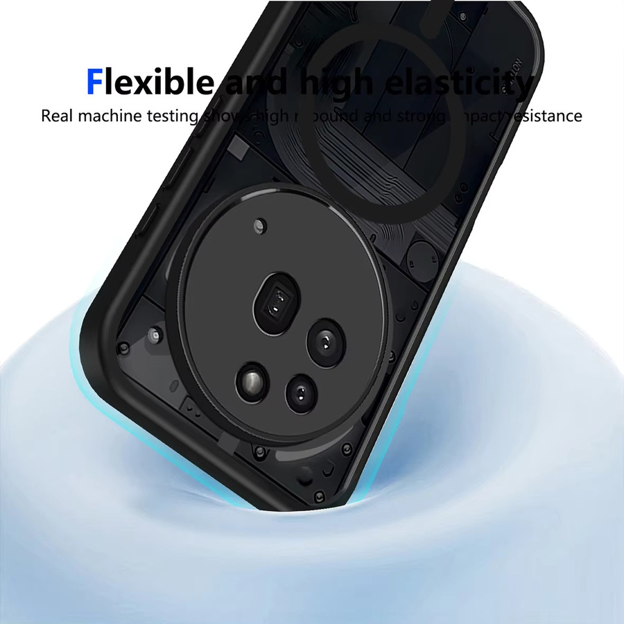Magsafe Schutzhülle für Nothing Phone 3 und 3A Pro, mattes Acryl, All-Wrap Design, Schwarz - Bild 6
