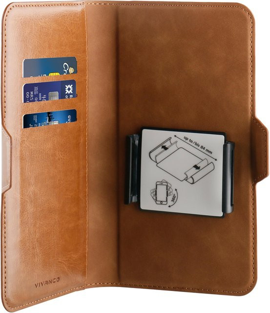 Vivanco Universal Book Case Handyhülle in Braun, Größe XL - Bild 1