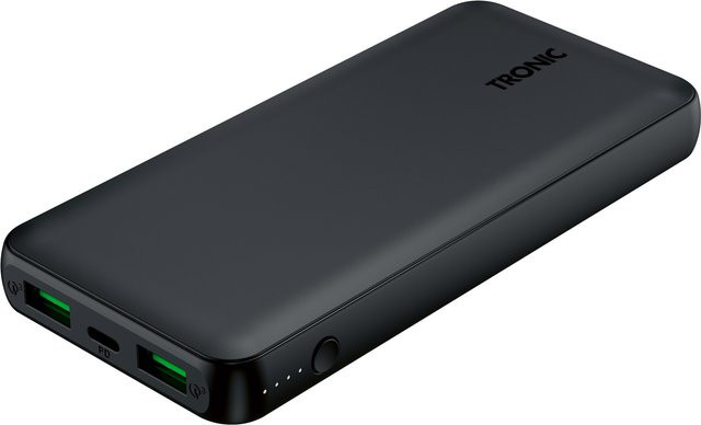 TRONIC Powerbank mit 10000 mAh in Schwarz mit USB-A und USB-C Anschlüssen - Bild 1
