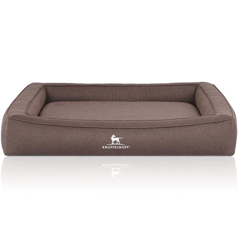 Knuffelwuff Hundebett Yukon Orthopädisch Velours Graubraun B: 105 cm, T: 80 cm - Bild 2