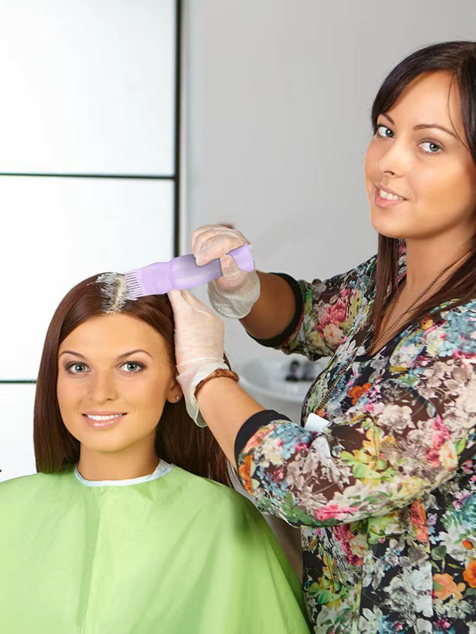 3-Farbige Salon-Haaröl-Applikatorflasche, Professionelle Färbekammflasche - Bild 4