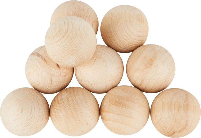 VBS Holzkugeln aus Buchenholz ohne Bohrung, Farbe: Beige, Durchmesser: 2,5 cm, 10 Stück - Bild 1