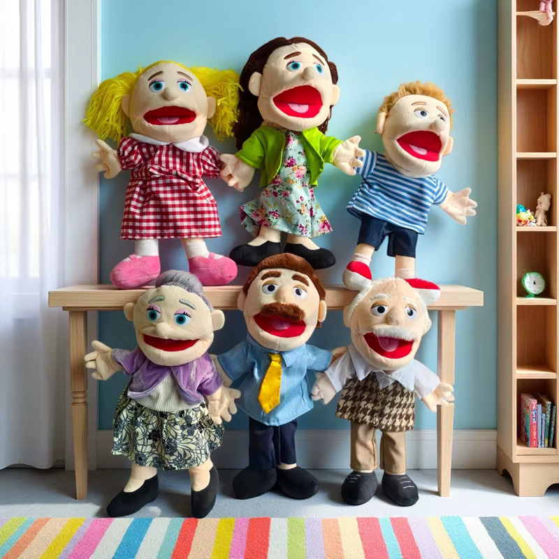 MIAOOWA Handpuppen Familien-Serie, 38cm, Plüsch / Textil, Bunt / Mehrfarbig - Bild 1