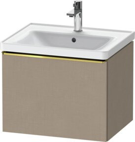 Duravit Waschtischunterschrank D-Neo in Weiß und Beige mit Scharniertüren, B/T/H: 58,4 x 45,2 x 44,0 cm - Bild 1