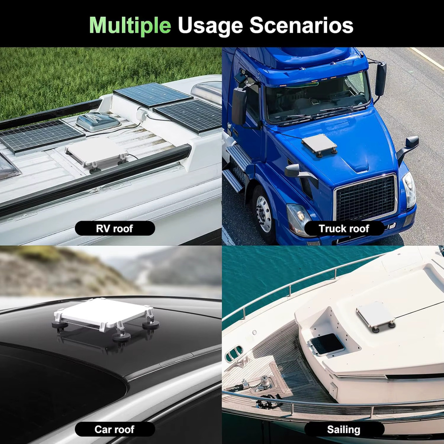 MISSUN Magnetische Schnellverschluss-Dachhalterung für Starlink Mini in Weiß für Wohnmobile, Vans, Boote und LKWs mit N52 Magneten - Bild 5