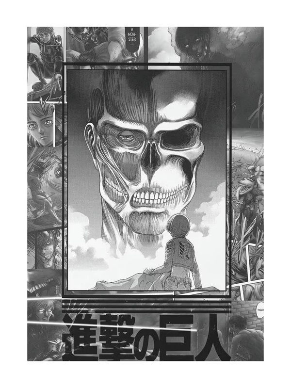Aniome Angriff auf Titan Wandkunstdruck als klebriges Poster, mehrfarbig, rechteckig, Hochformat - Bild 7