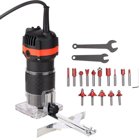 Multifunktionaler elektrischer Holzschneider und Holzfräse von Kkmoon, 800 W, 30000 U/min, Schwarz