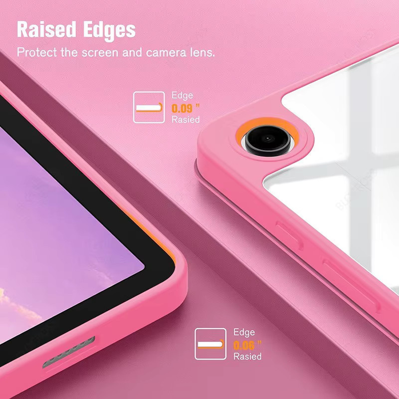 Smart Sparkling Cover Hülle mit Stifthalter für Samsung Galaxy Tab S9, S10, S9 FE, A11 und A9 Plus in Pink - Bild 2
