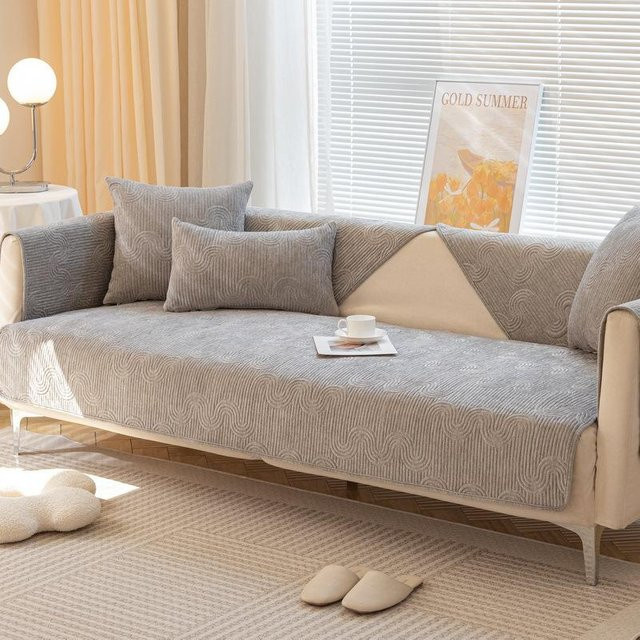 Super Six Chenille Sofabezug für Sofakissen, quadratisch, B/B: 70 x 70 cm - Bild 1