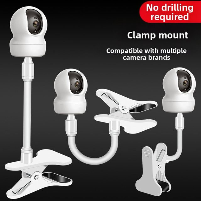 Flexible Kamera-Klemmhalterung in Weiß für TP-Link Tapo C200 C210 C220 C201 C202 C211 - Bild 1