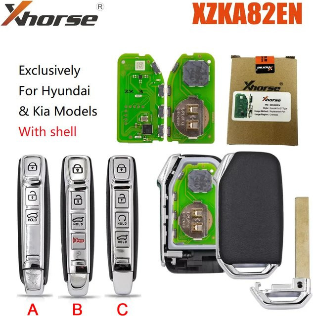 Xhorse XZKA82EN Universal PCB Board für Hyundai Kia Modelle, VVDI Smart Remote mit 3/4 Tasten und Schlüssel Shell - Bild 1