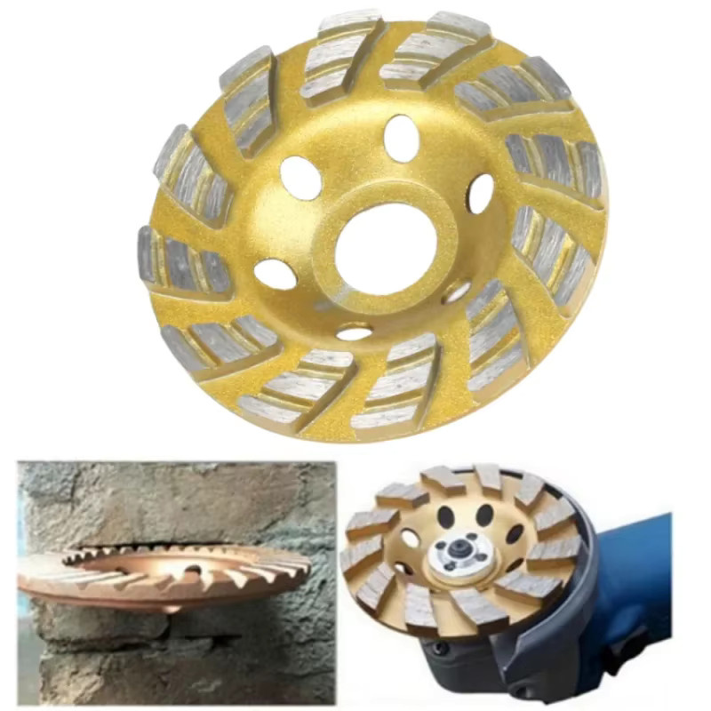 SLADE 4-Zoll Turbo-Diamant-Schleifscheibe für Beton mit 12 Segmenten in Rot-Gold - Bild 2