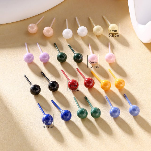 Pinannie Ohrstecker Keramik, Schwarz, Unisex - Bild 1