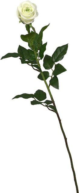 Flower Power Kunstblume Rose in Weiß, Höhe: 78 cm - Bild 1