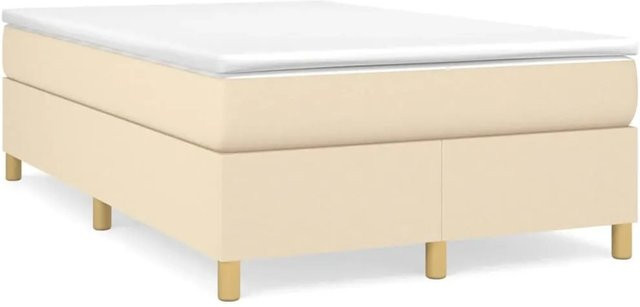 vidaXL Boxspringbett in Beige mit Stoffbezug, B/T: 120 x 200 cm - Bild 1