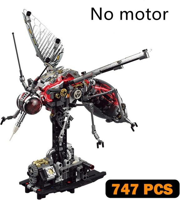 MOC Cyberpunk Stil Motorisierte Mechanische Mücke, Konstruktionssteine, 747 Teile, ab 6 Jahren - Bild 1