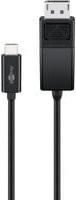 goobay USB-C auf DisplayPort Adapterkabel, Schwarz - Bild 1