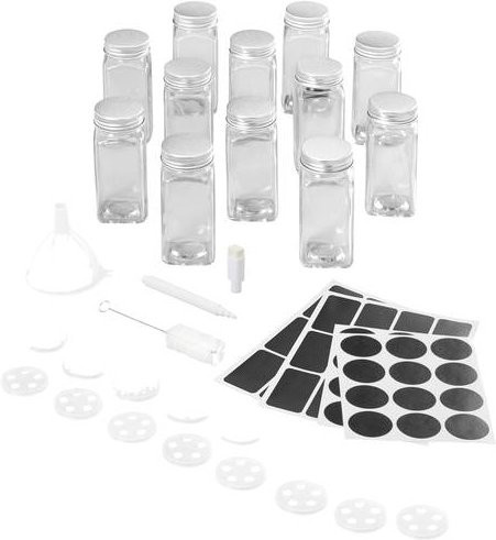 Metaltex Gewürzstreuer-Set aus transparentem Glas - Bild 1