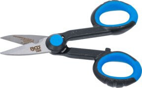 BGS Elektriker-Schere INOX aus Edelstahl in Blau, Länge: 145 mm - Bild 1
