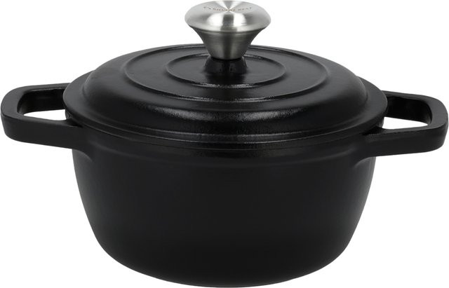 SILVERCREST Premium Gusseisentopf aus emailliertem Gusseisen in Schwarz, Durchmesser: 16 cm - Bild 1