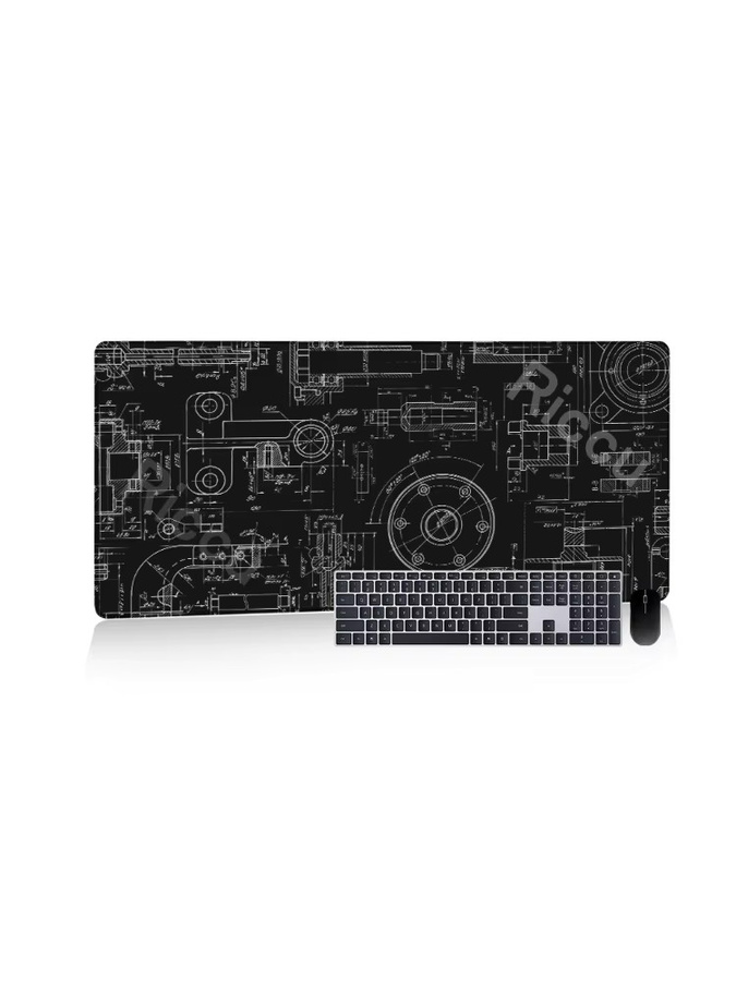 Riccu XXL Mauspad mit mechanischen Zeichnungen, rutschfeste Gaming-Tischmatte in HD-Qualität - Bild 5