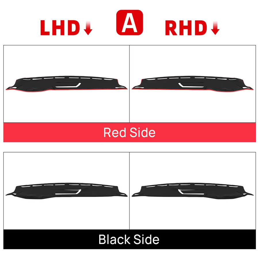 YaLumei Dashboard Matte für Volkswagen VW T-Cross, UV-Schutz Instrumententafel Abdeckung, Schwarz - Bild 4