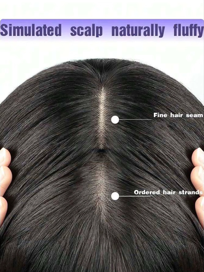 Clip-in-Extensions Haar-Pony, synthetische seitliche Fransen, Damen - Bild 5