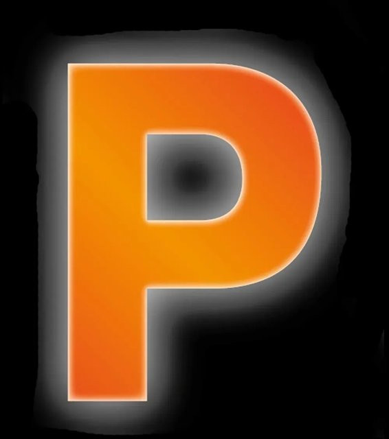 Conacord Klebebuchstabe P Reflektierend in Orange, Höhe: 8 cm - Bild 1