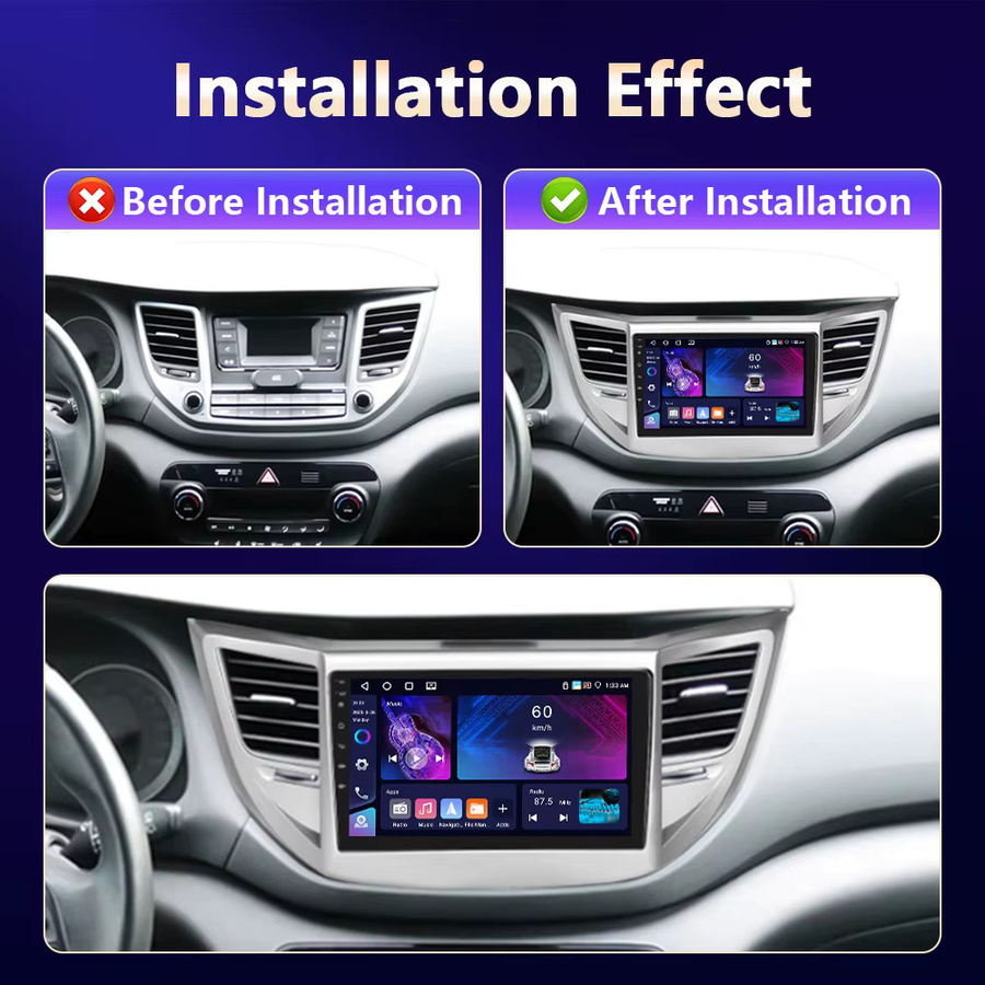 Camecho Multimedia Autoradio für Hyundai Tucson 2015-2017 mit Wireless CarPlay und Android Auto, 6 Zoll Display, 128G Speicher, GPS, 4G und WiFi, 2Din Stereo Player - Bild 4