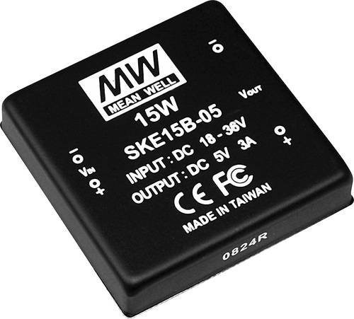 Mean Well MW SKE15B-15 DC/DC-Wandler 15W Schwarz mit 1 Ausgang - Bild 1
