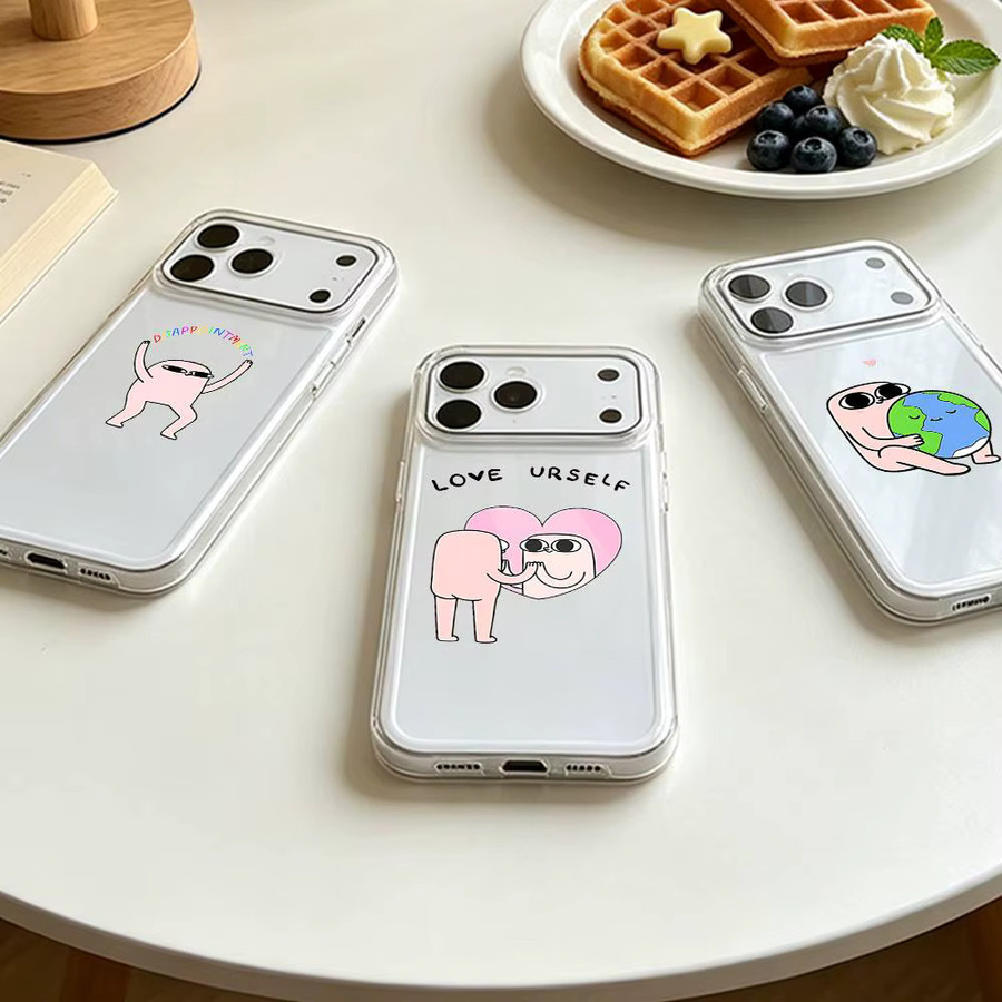 Moetch Silikonhülle K-Ketnipz Design in Rosa und Transparent für iPhone 11 bis iPhone 17 Pro Max Plus - Bild 2