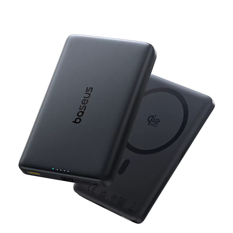 Baseus Qi2.2 Magnetische Powerbank 10000mAh mit 25W Kabellosem Laden und 45W PD USB-C, Schwarz - Bild 6