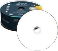 MediaRange BD-R Dual Layer Blu-ray-Rohlinge 50 GB mit bedruckbarer Oberfläche für Tintenstrahldrucker, 25 Stück Spindel (MR510) - Bild 1