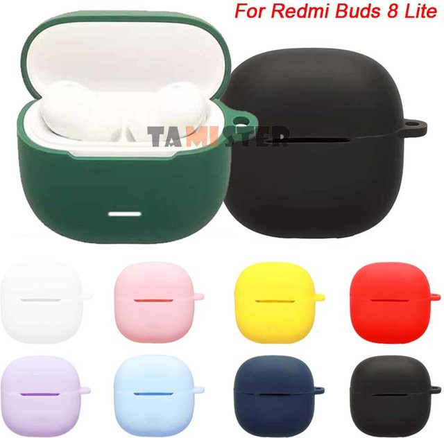 Xiaomi Silikonhülle für Redmi Buds 8 Lite kabellose Kopfhörer, stoßfest, Schutzhülle mit Haken, Weiß - Bild 1