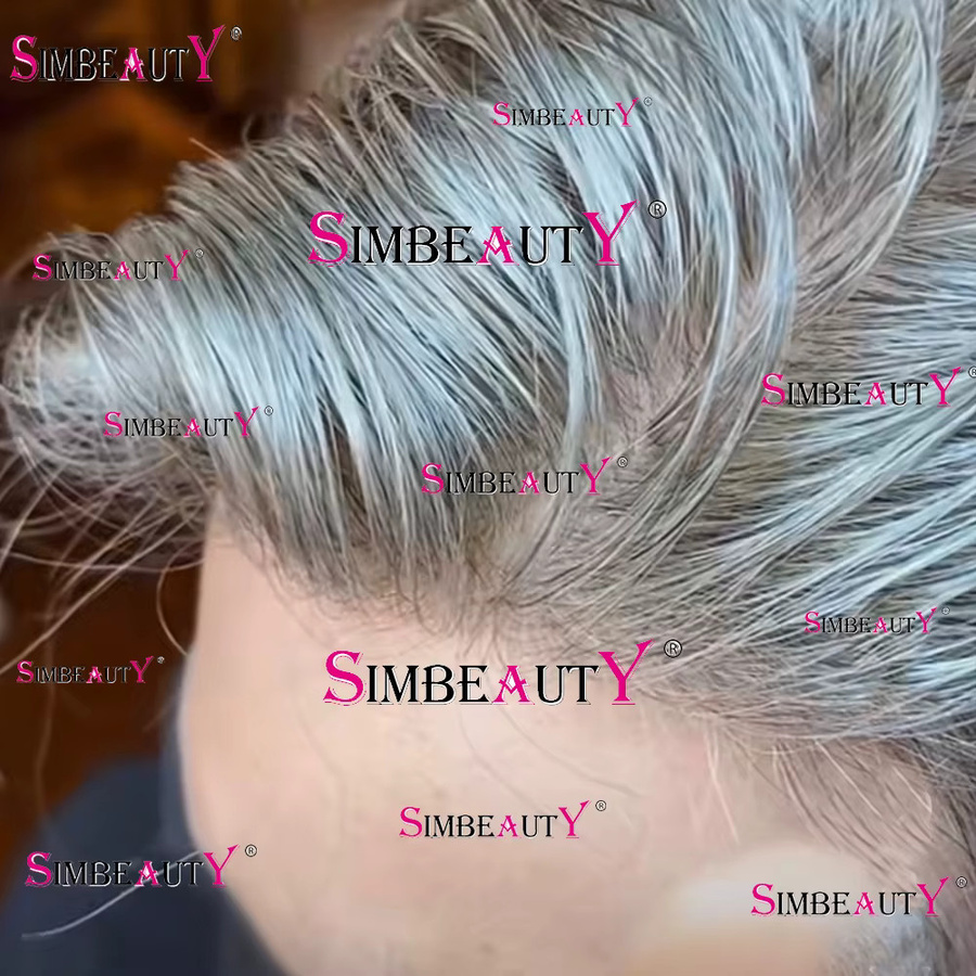 simbeauty Kapillarprothesensystem Graues Echthaar, Herren - Bild 3