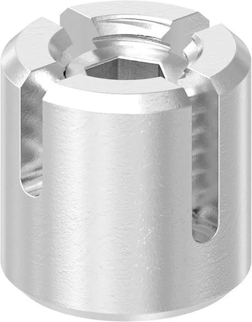 FeNau Kreuzklemme aus Edelstahl V4A in Silber für Seile mit Ø 2 mm, B/T/H: 180 x 180 x 140 mm - Bild 1