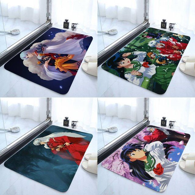 Inuyasha Anime Bodenmatte multicolor saugfähig und schmutzabweisend für Badezimmer, Küche oder Eingangsbereich - Bild 1