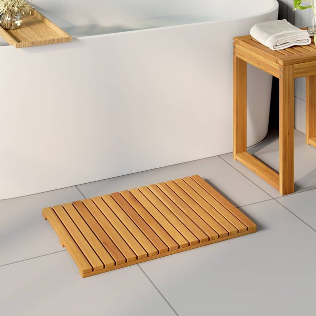 Badezimmermatte Yiwydaa aus Holz in Braun, Breite: 60 cm, Tiefe: 40 cm - Bild 1