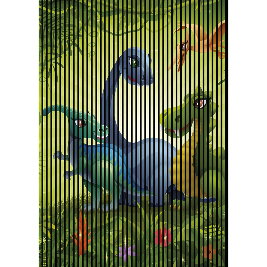 FN Acustico Akustikplatte Dinos Bunt aus PET und MDF mit Klebefolie H: 2.400 mm x B: 1.693 mm x T: 19 mm - Bild 2